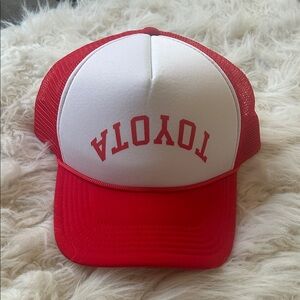 NWT Unisex Toyota Red and White Trucker Hat